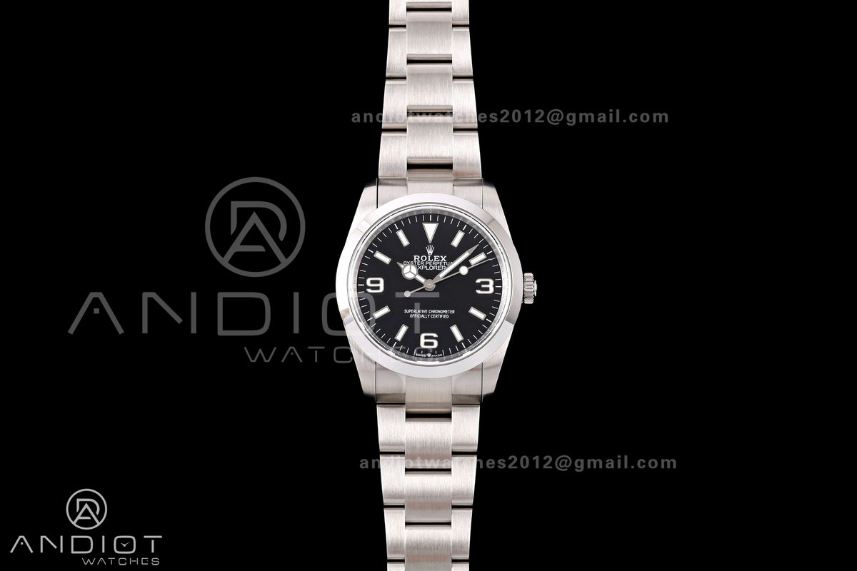 Explorer 36 124270 904L QF Best Edition Black Dial On SS Bracelet SH3230 (Free Sprung)